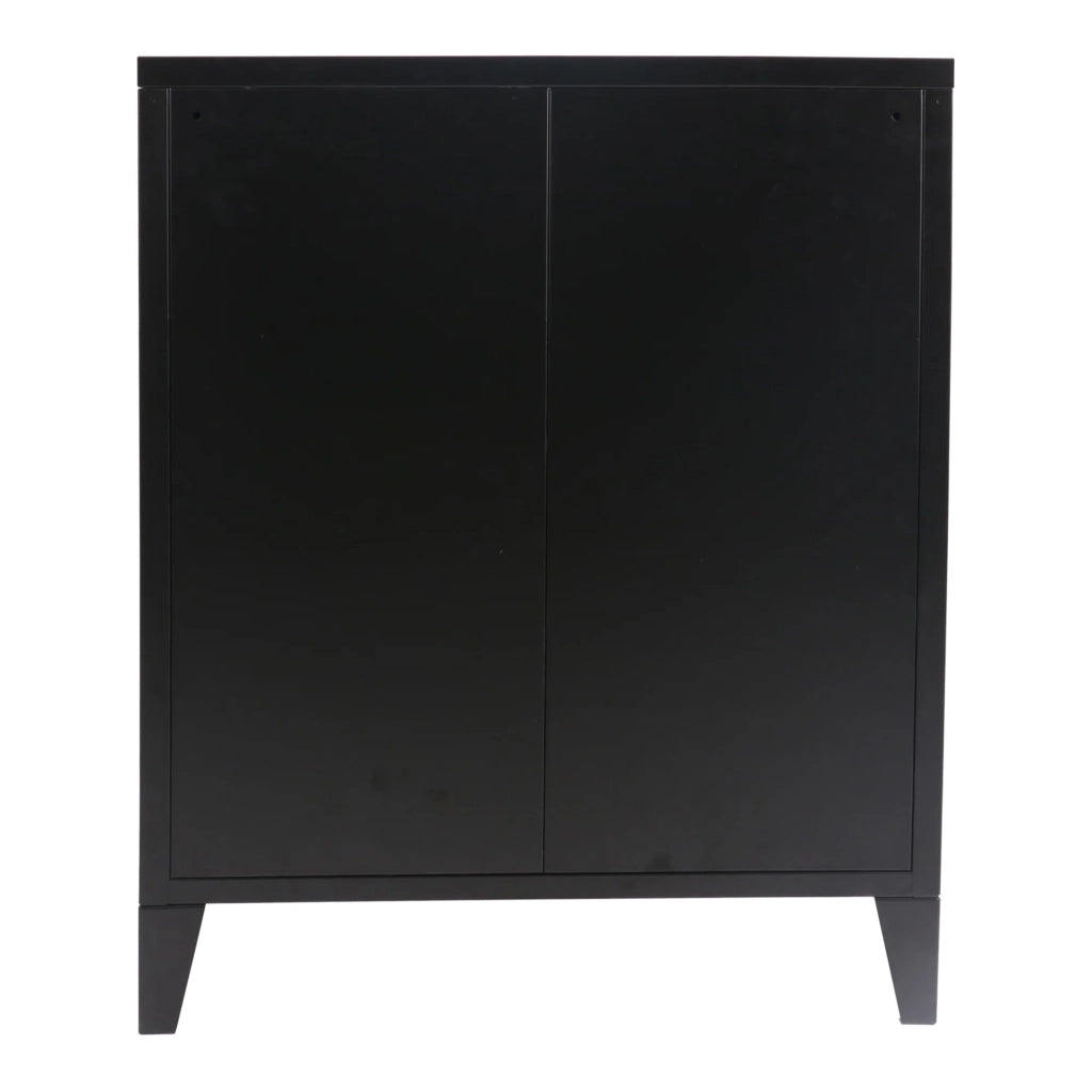 Elegante cassettiera pratico mobiletto portaoggetti in metallo acciaio 72 x 60 x 40 cm nero 03_0006837