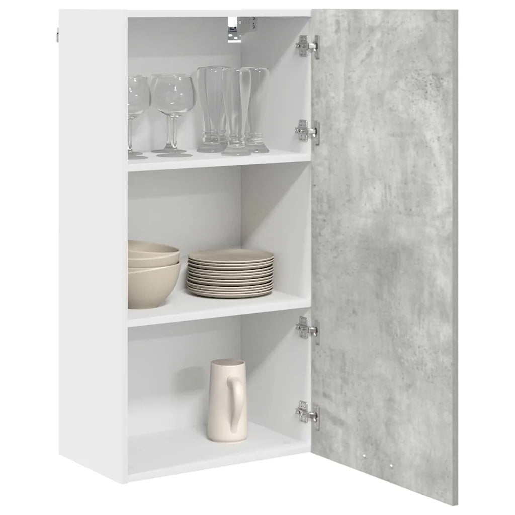 Armadio pensile Grigio Cemento e Bianco 50 x 31 x 100 cm