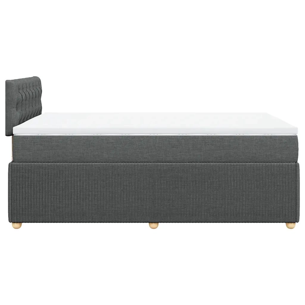 Giroletto a Molle con Materasso Grigio Scuro 120x190cm Tessuto