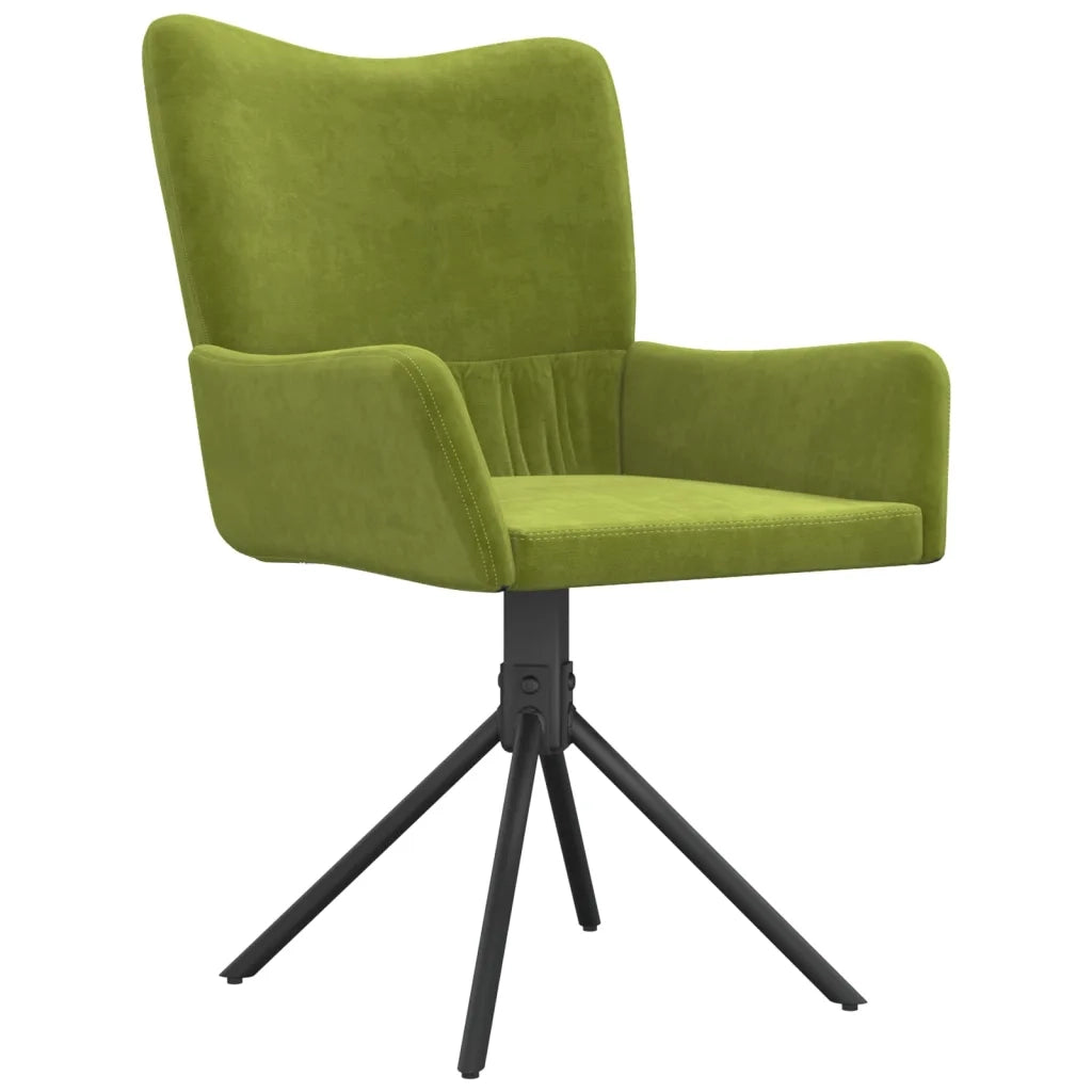 Sedie da Pranzo Girevoli 2 pz Verde Chiaro in Velluto 344812