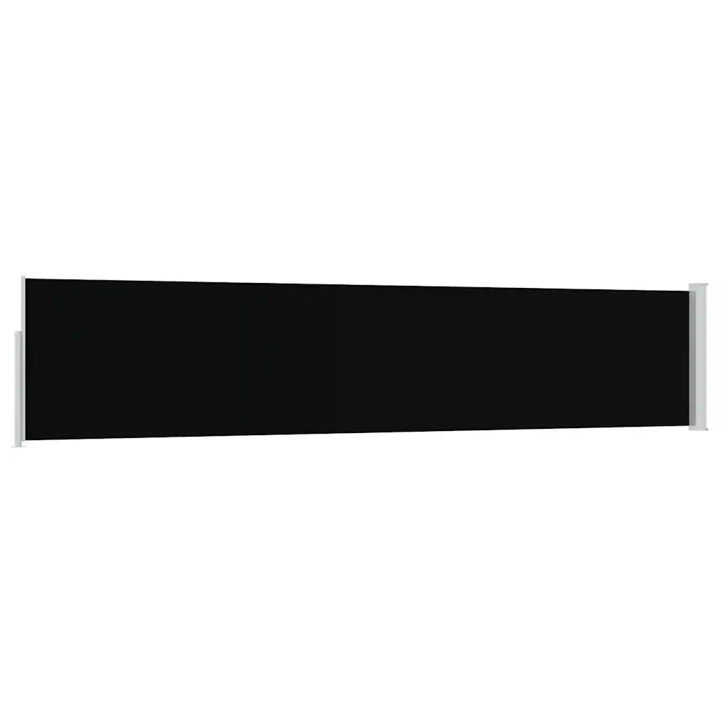 Tenda Laterale Retrattile per Patio 100x500 cm Nera 48382