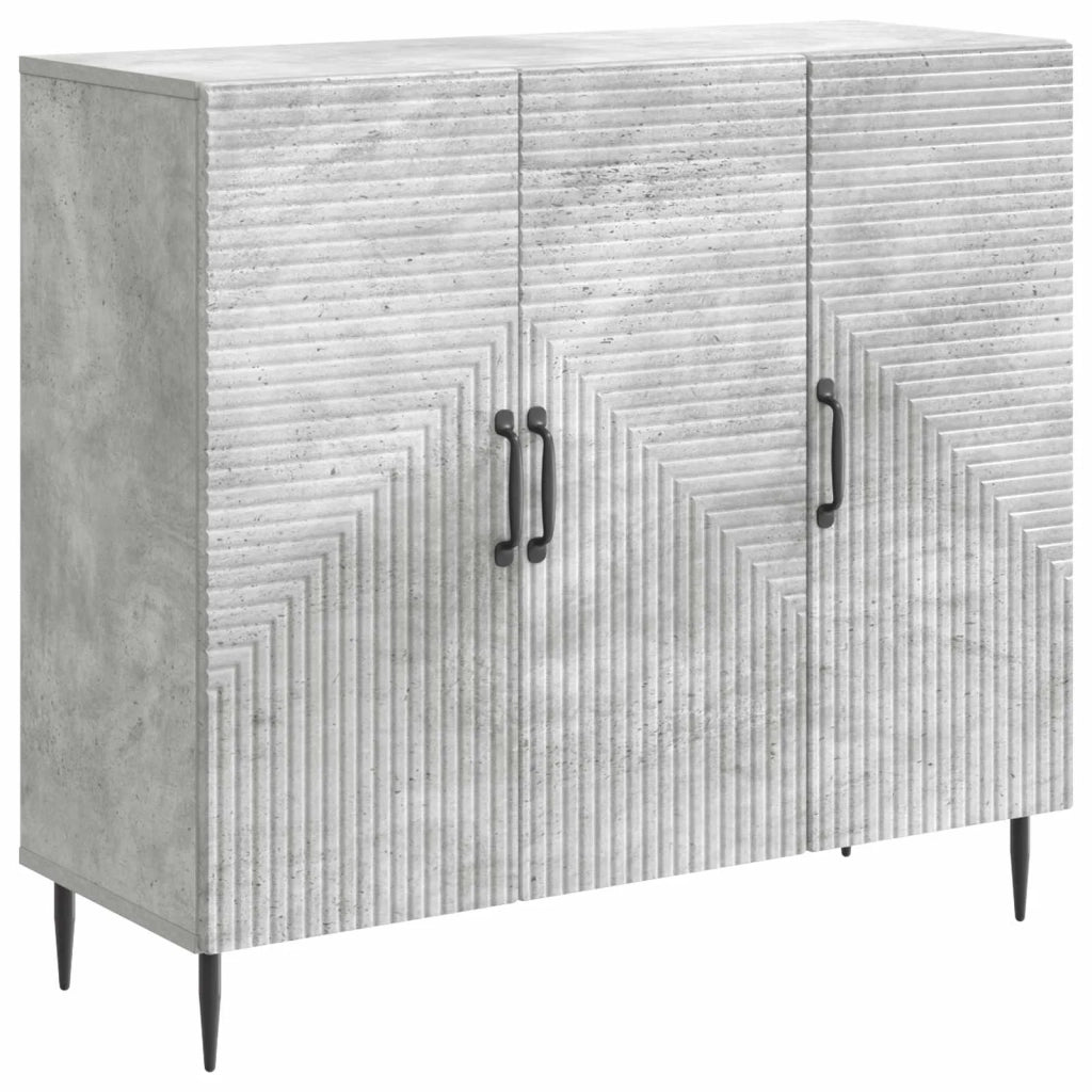 Credenza Grigio Cemento 89 x 34,5 x 80 cm Legno ingegnerizzato