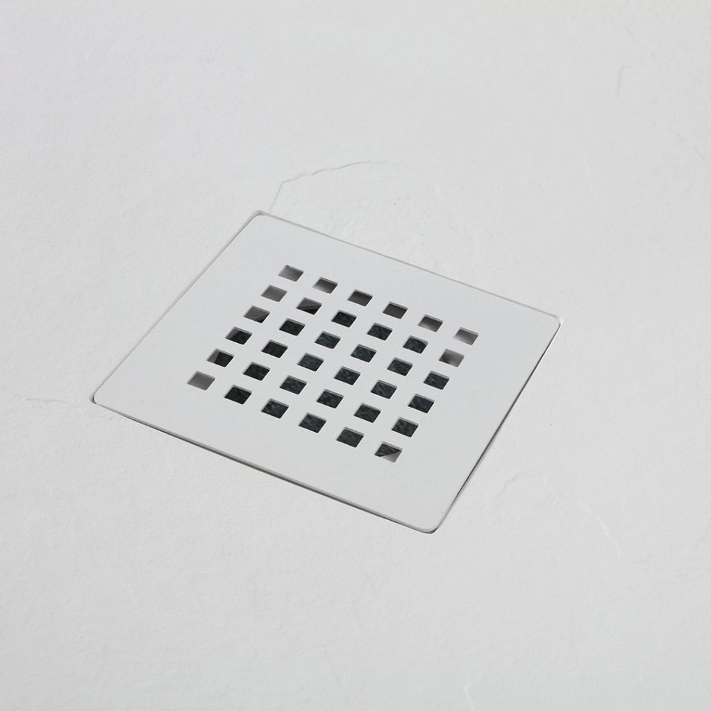 Piatto doccia semicircolare 90x90 in resina bianca