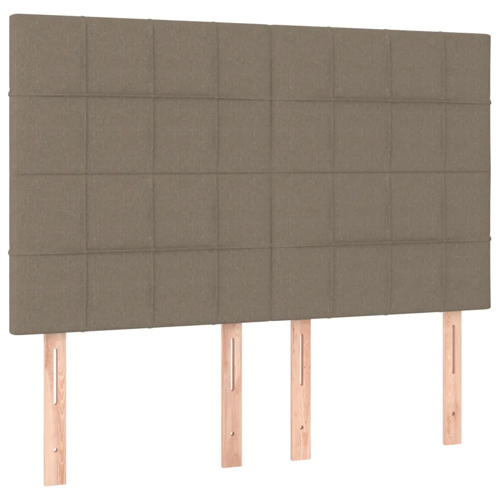 vidaXL Giroletto a Molle con Materasso Tortora 140x200 cm in Tessuto