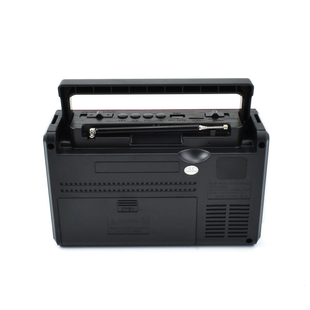 Trade Shop - Radio Portatile A Batteria Usb Sveglia Q-fm40 Altoparlante Bluetooth Con Torcia -