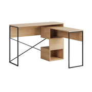 Scrivania modulare in legno "Badau" - 110 x 102 x 77 cm - Beige