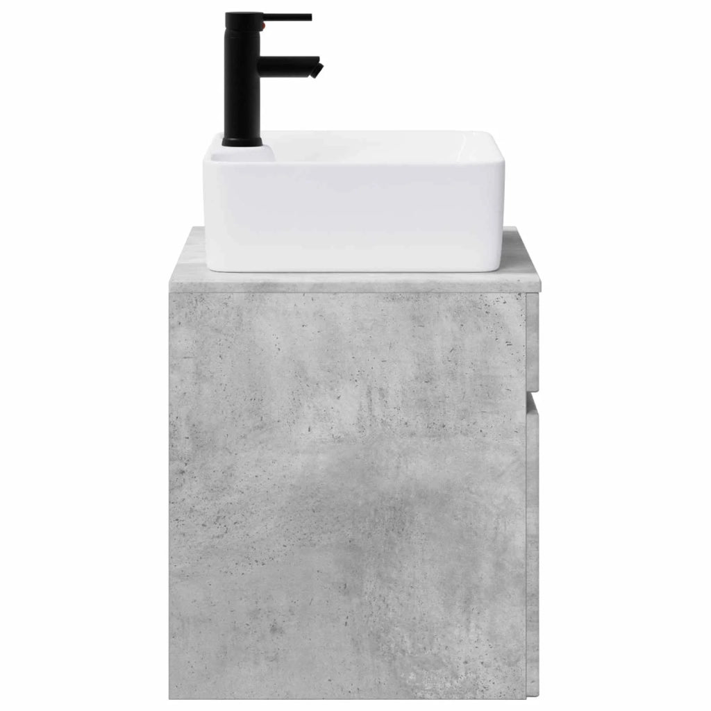Set di mobili per il bagno Grigio Cemento Legno ingegnerizzato 3404293