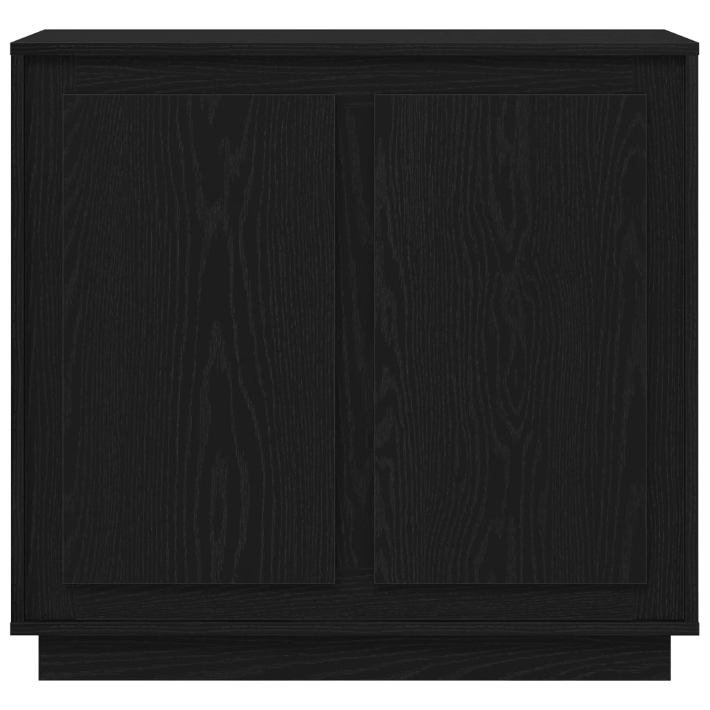 Credenza in Rovere Nero 80x34x75 cm in Legno Ingegnerizzato