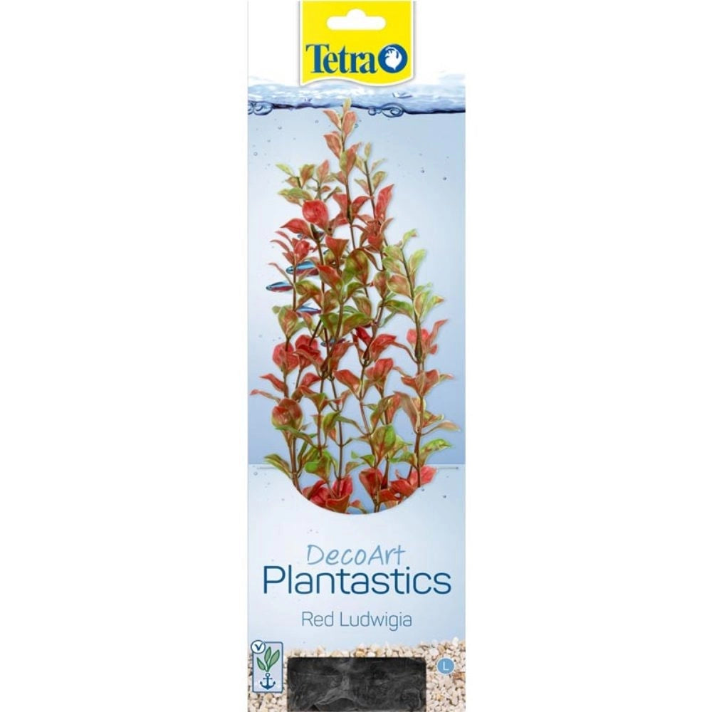 Tetra Pianta Decorativa in Plastica Modello Red Ludwigia (Ludwigia Repens) varie misure Modello: L