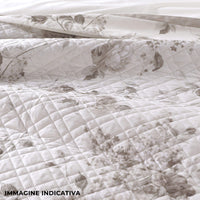 Trapuntino Matrimoniale con Stampa in Percalle di Cotone 100gr Garrini Lauren Grigio