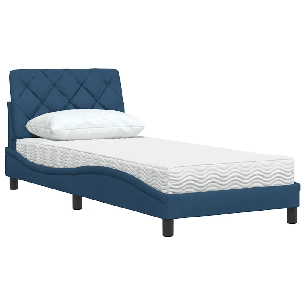 Letto con Materasso Blu 80x200 cm in Tessuto 3310705