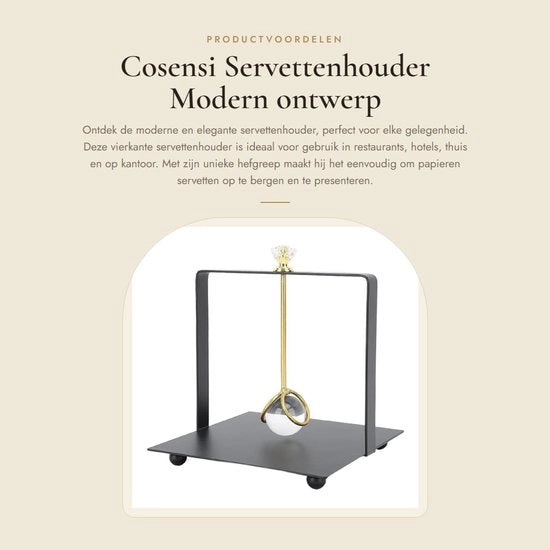 Servitoretti con manico a griffe - Design quadrato - Servitoretti in metallo - Pezzo decorativo - Materiale in acciaio duraturo - Adatto per ristoranti/alberghi/casa - Servitoretti con dispenser