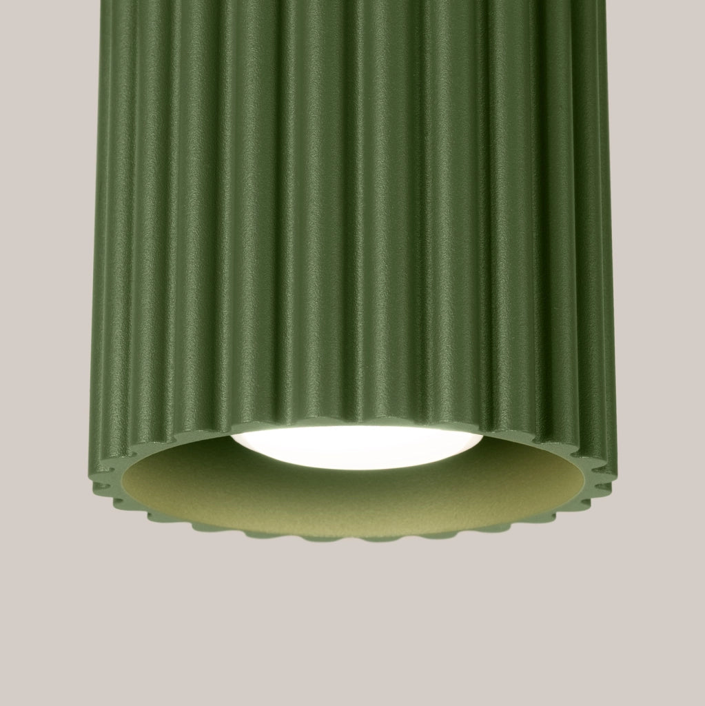 Spot soffitto tondo VISTAO Pure Lume verde oliva GU10 10cm