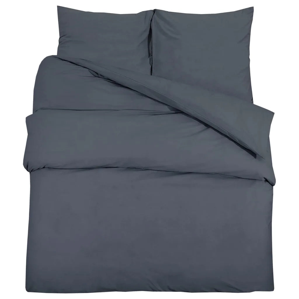 Set Copripiumino Antracite 155x220 cm in Cotone CFW8993136