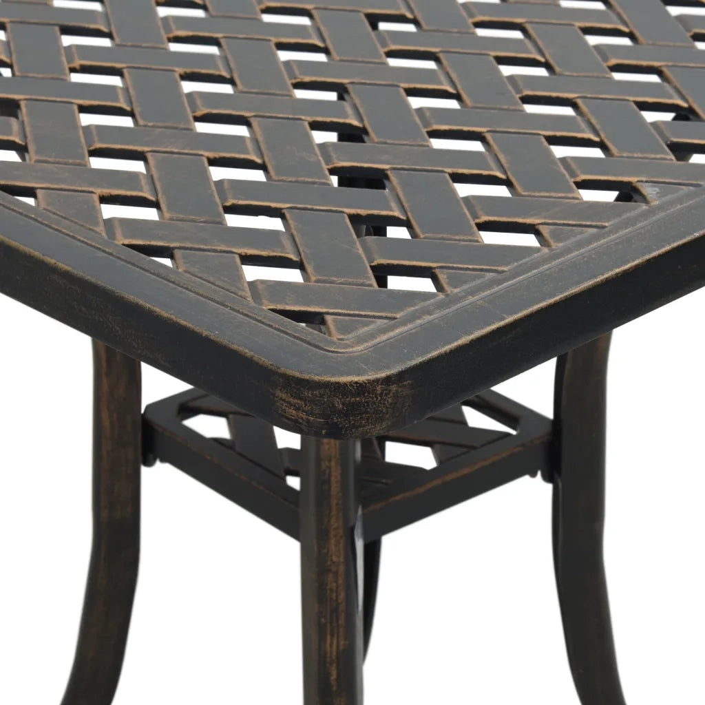 Tavolo da Giardino Bronzo 53x53x53 cm in Alluminio Pressofuso 4002819