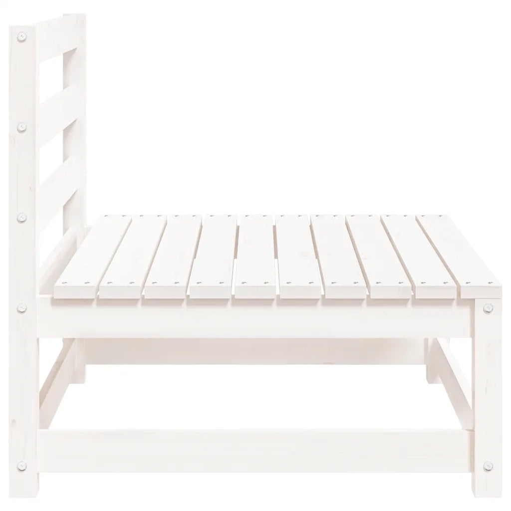 Divano Giardino Senza Braccioli Bianco 70x70x67cm Massello Pino 837915