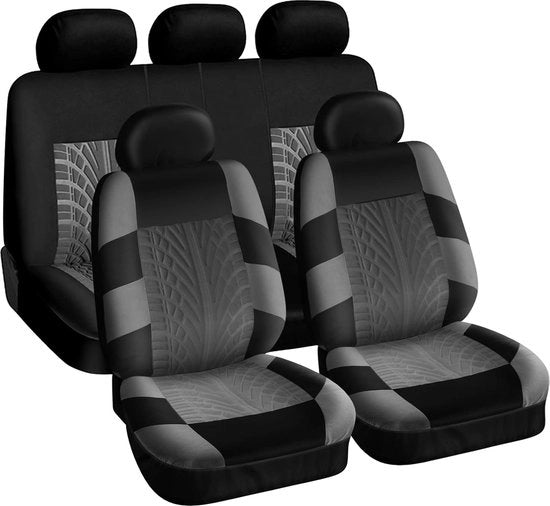 Copricuscini per sedili auto Universal copri sedile per sedili anteriori e posteriori Copricuscino per sedile auto Nero Grigio