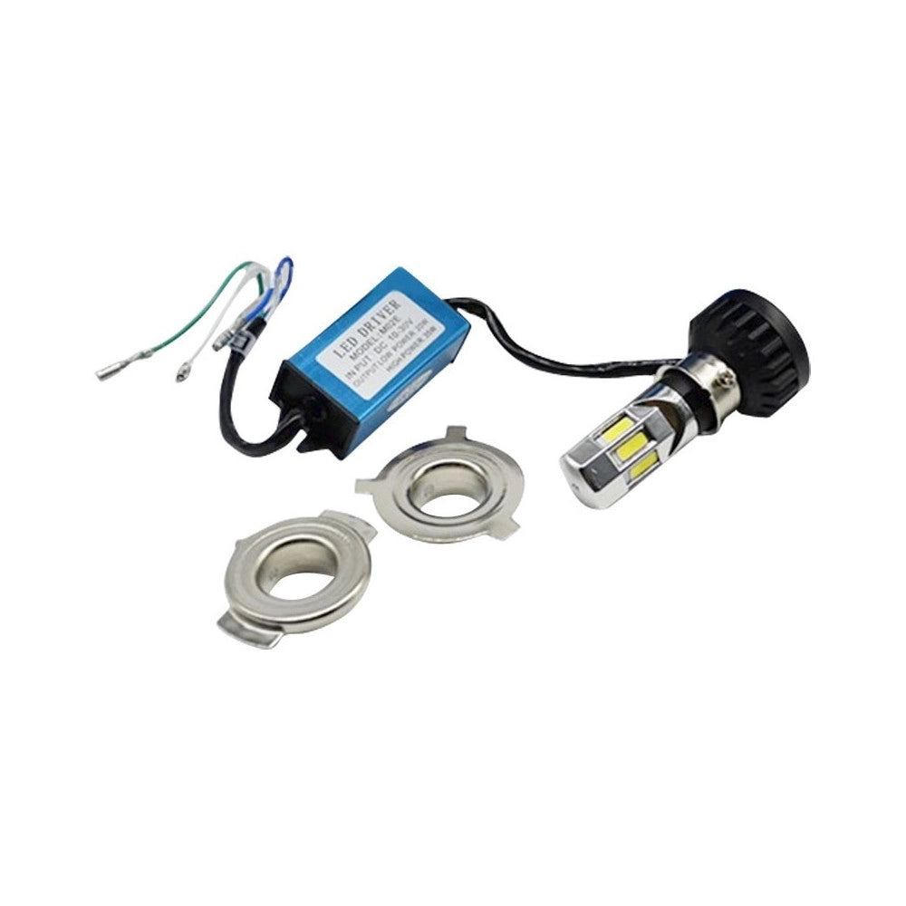 Trade Shop - Faro Lampada Led H4 H6 6 Kit Per Moto Motocicletta 35w Watt Mod. M02e 3500 Lmn -