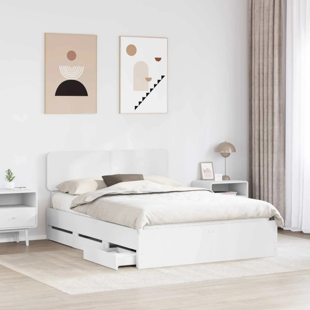 Struttura del letto Bianco 140 x 190 cm Legno ingegnerizzato 3412185