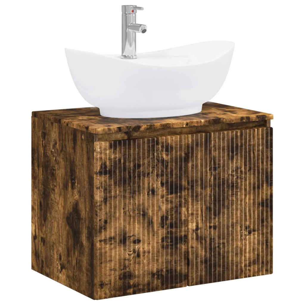 Set di mobili per il bagno Rovere Fumo Legno ingegnerizzato 3404345