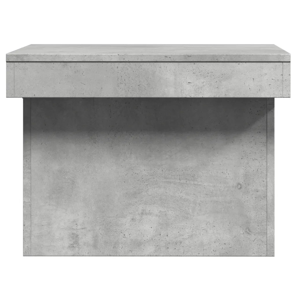 Tavolino Salotto Grigio Cemento 80x55x40 cm Legno Multistrato 840866