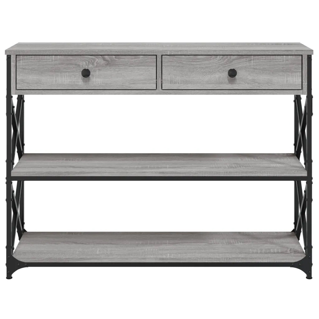 Tavolo Consolle | Tavolo d'Ingresso Grigio Sonoma 100x28x75 cm in Legno Multistrato