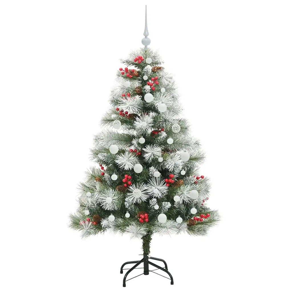 Albero di Natale artificiale Verde e bianco 150 cm
