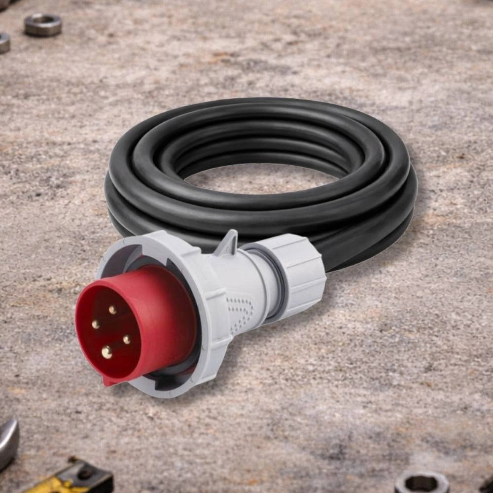 Spina industriale ecova trifase rossa ip67 3p+t resistente e sicura *** ampere 32 ampere, confezione 1