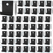 WPC Bevestigingsclips 50 pezzi, 8 mm di diametro di foro, fissaggio invisibile, acciaio inossidabile, nero, con viti M4, per terrazze, case, giardini, terrazze.