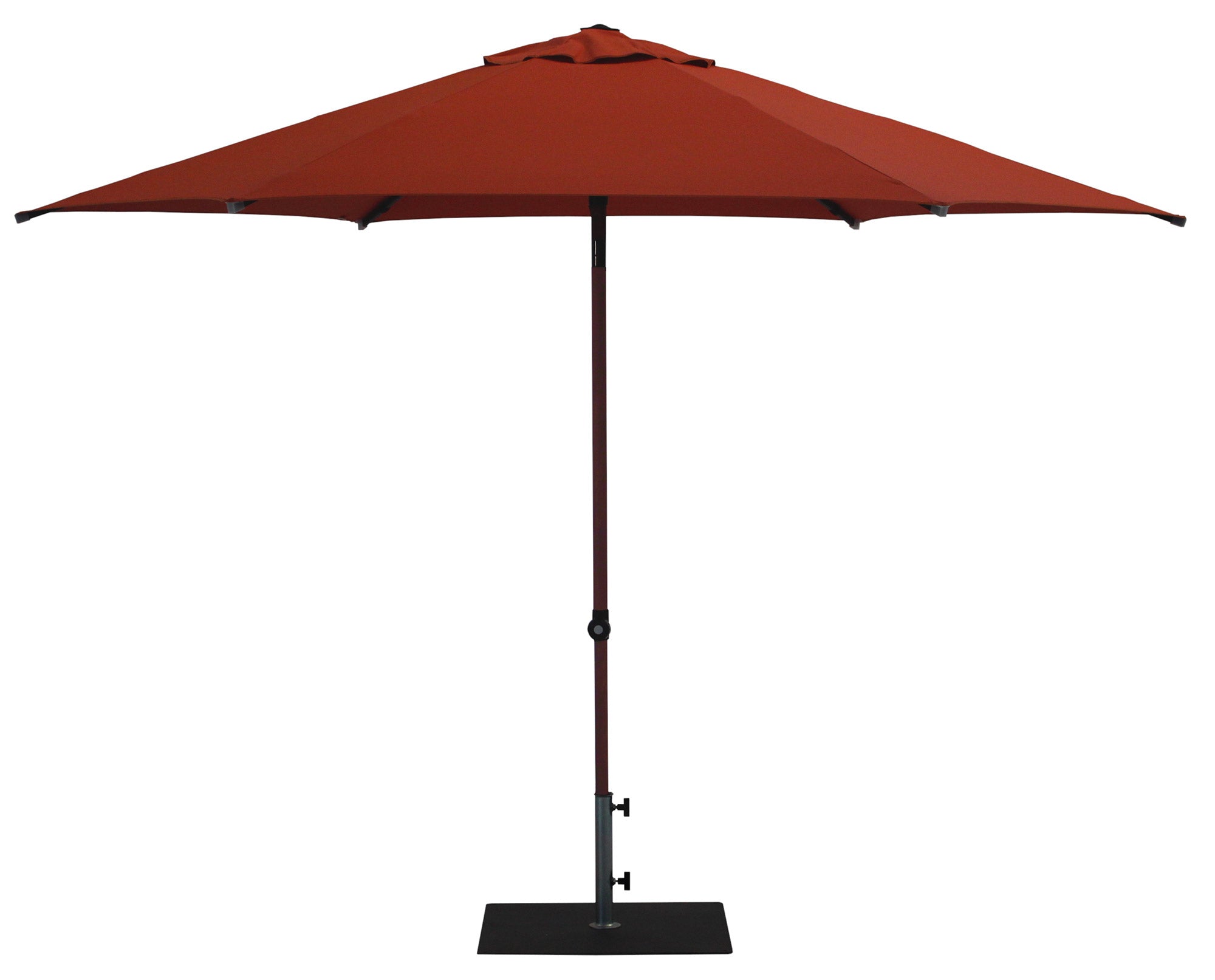 Ombrellone da Giardino Ø3 m Palo Ø38 mm in Alluminio Effetto Legno Tessuto Olefin Trend Wood Terracotta