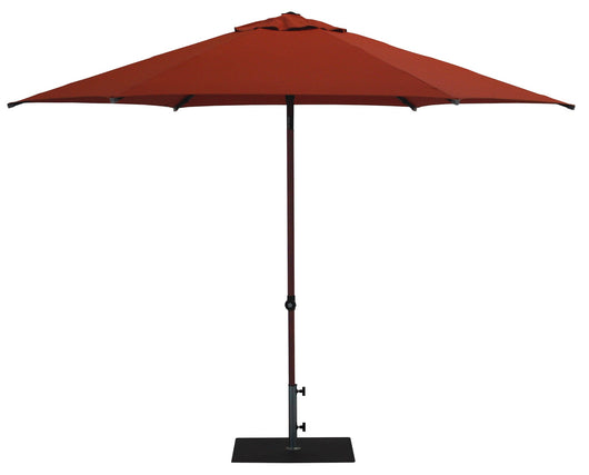 Ombrellone da Giardino Ø3 m Palo Ø38 mm in Alluminio Effetto Legno Tessuto Olefin Trend Wood Terracotta