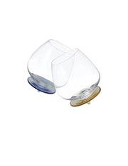 Set 2 bicchieri basculanti in vetro borosilicato giallo/blu Brandani