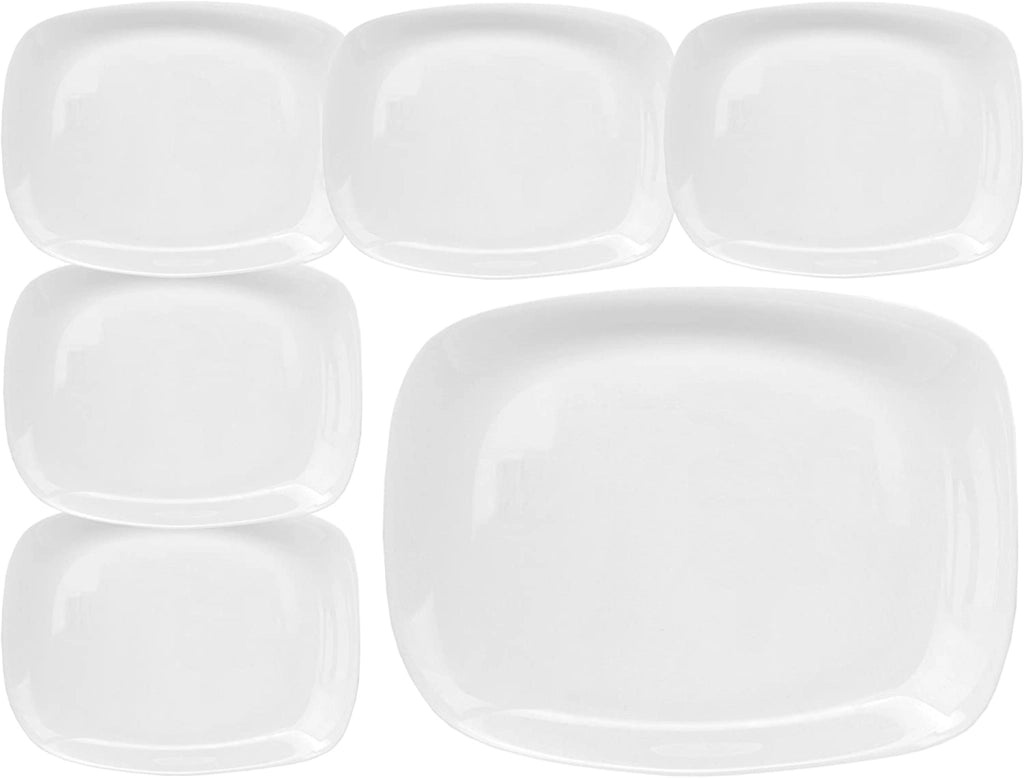 SET DA 6 PIATTO RETTANGOLARE PIANO LINEA PARMA GRANDE 24 X 34 CM