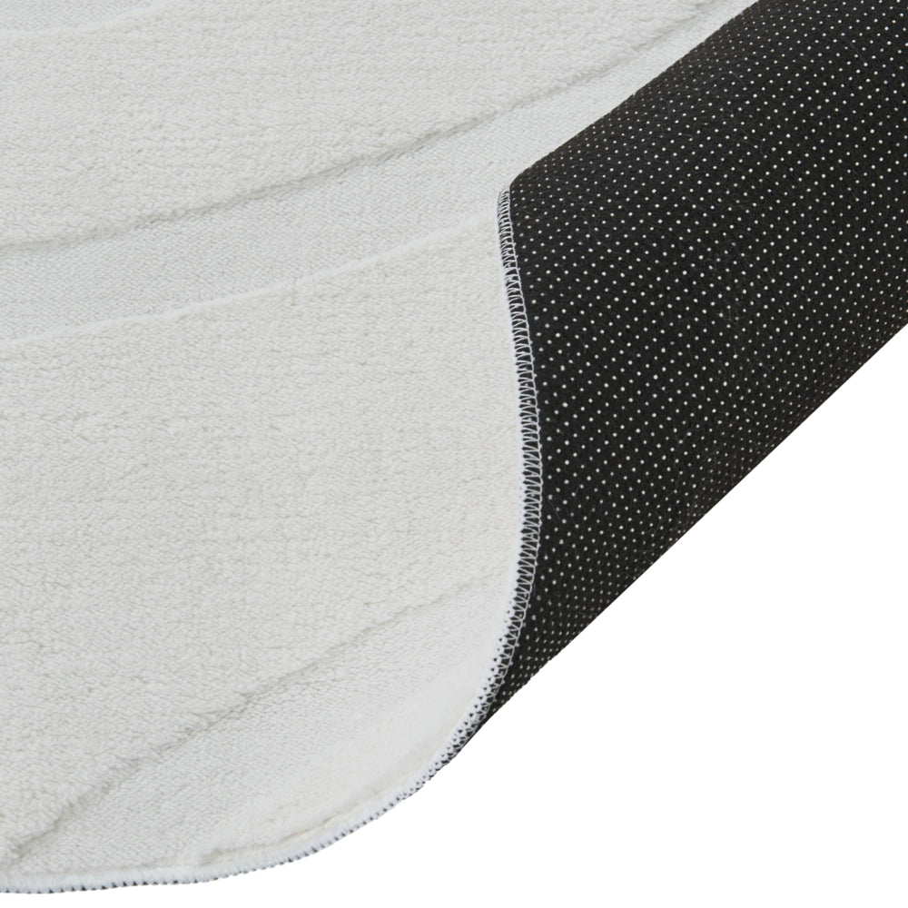 Tappeto da salotto rettangolare jacquard 160 x 230 cm a pelo corto bianco sporco Stile Moderno