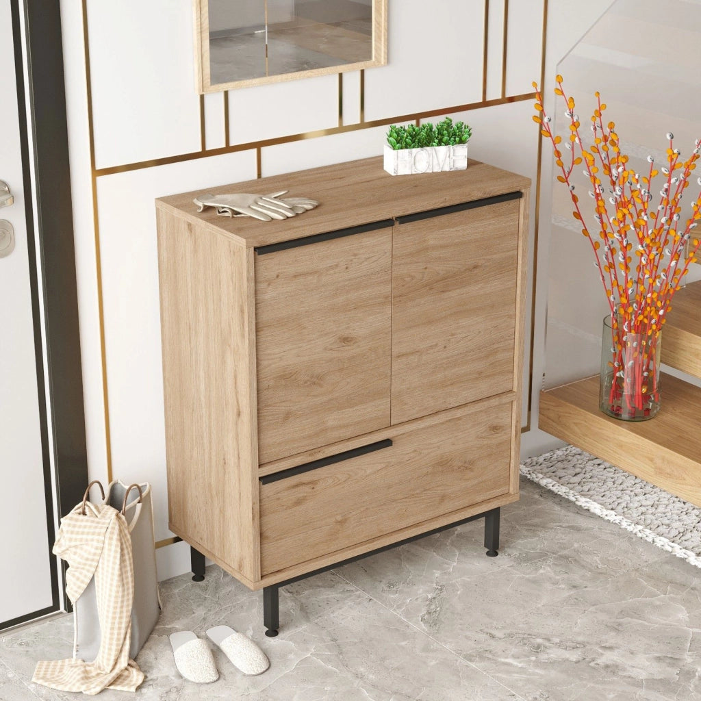 Madia Rive, Credenza 3 Ripiani, 75x36x90h cm Marrone Rovere
