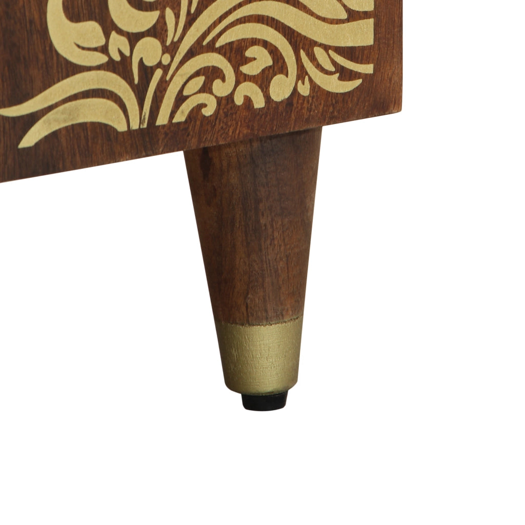 Armadio per bagno 38x33x58 cm in legno massello di mango
