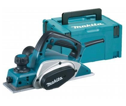 Makita KP0800J Pialla elettrica per legno 620W 82 mm profondita' di taglio 2,5 mm valigetta MAKPAC inclusa colore Nero