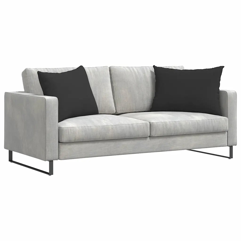 Cuscini da Divano 2 pcs Nero 70 x 50 cm Tessuto
