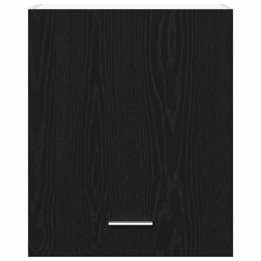 Mobiletto rettangolare moderno a parete con ripiano contenitore 50 x 31 x 60 cm stile contemporaneo legno ingegnerizzato di rovere nero 02_0051953