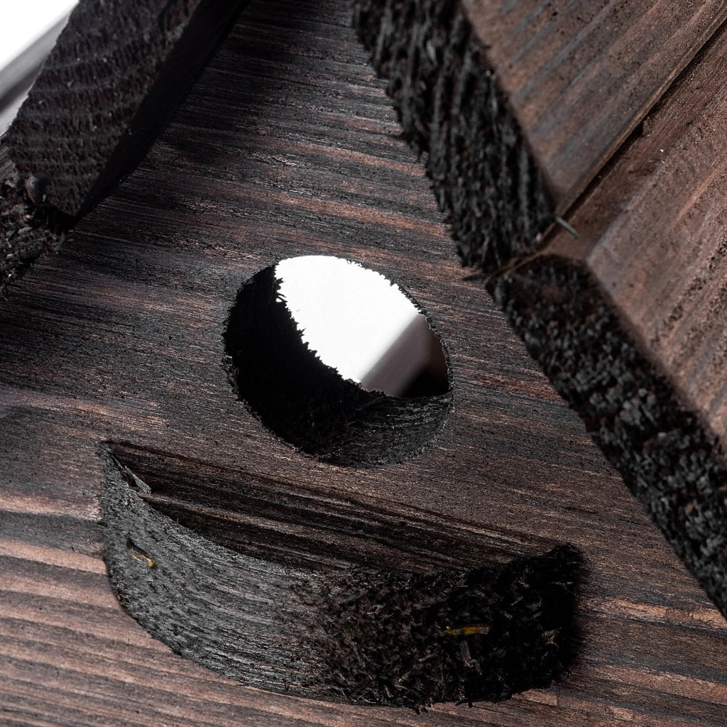KADAX Grande casetta per mangiatoia per uccelli in legno di alta qualità da appendere, colore marrone, ideale come regalo.