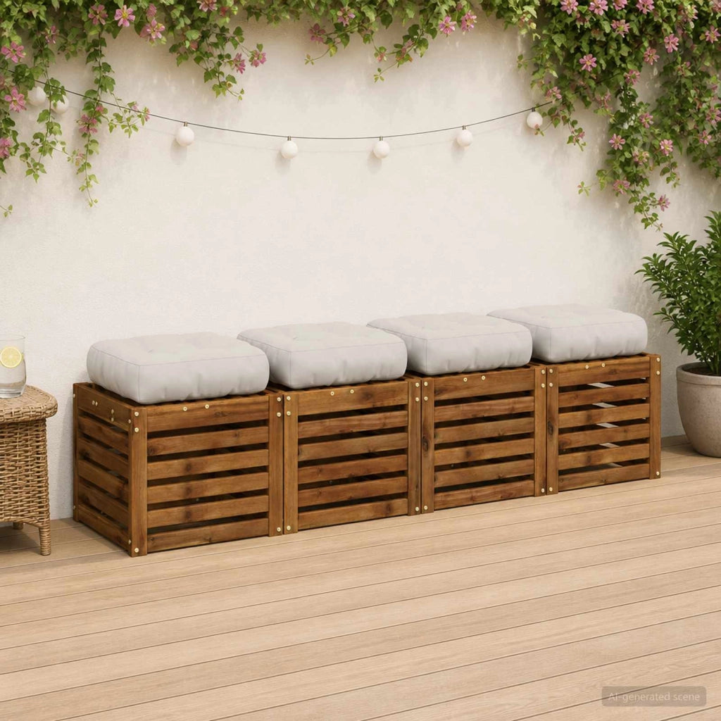 Cuscini per Sedia in 4 Pezzi VIANEN 4 pcs 100% Poliestere 953453