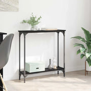 Tavolo consolle Rovere Nero 75 x 22,5 x 75 cm 882195