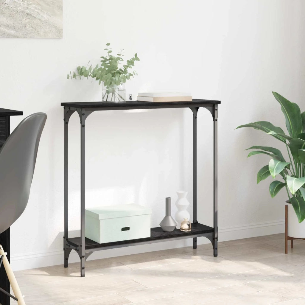 Tavolo consolle Rovere Nero 75 x 22,5 x 75 cm 882195