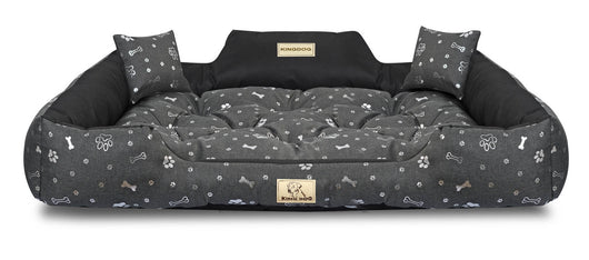 AIO FACTORY 115x95 cm KINGDOG Letto per cani impermeabile personalizzabile Silver Bones