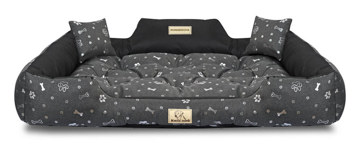 AIO FACTORY 115x95 cm KINGDOG Letto per cani impermeabile personalizzabile Silver Bones