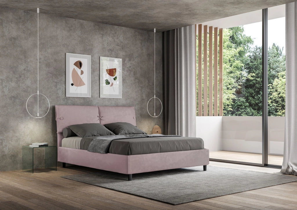 Letto Matrimoniale 160x210 cm con Rete e Contenitore Sleeper Glicine