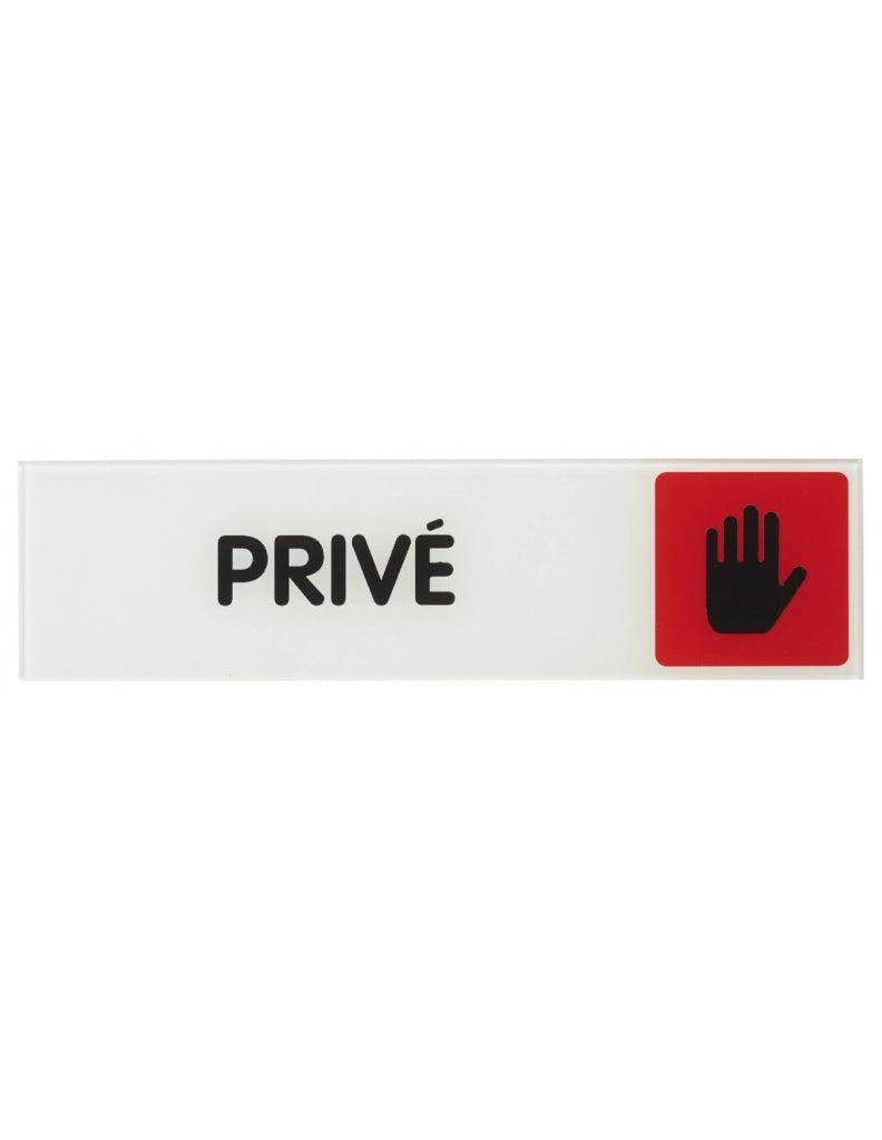 Targa segnaletica adesiva 170 x 45 mm "Privato" – THIRARD