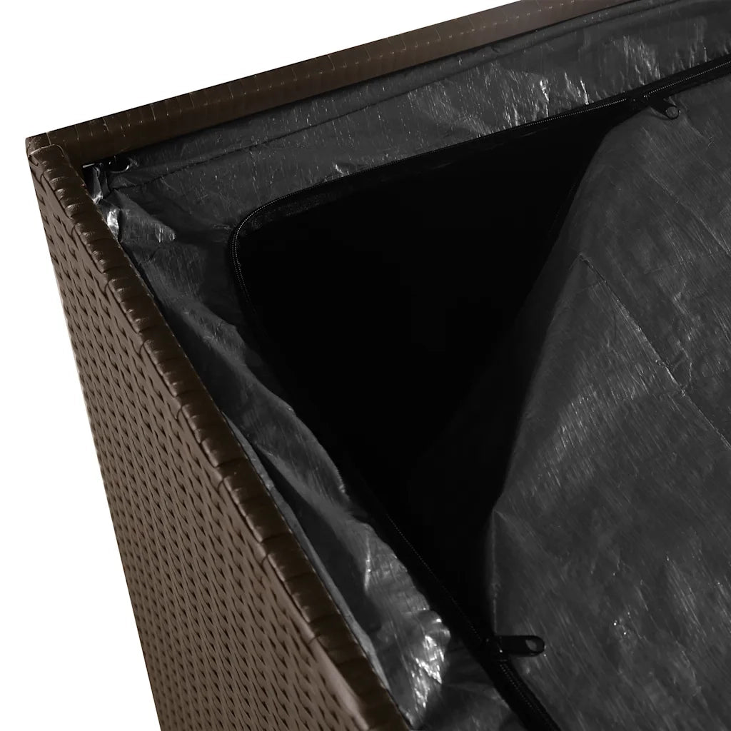 Baule da Giardino Marrone 110x50x58 cm in Polyrattan 4104070
