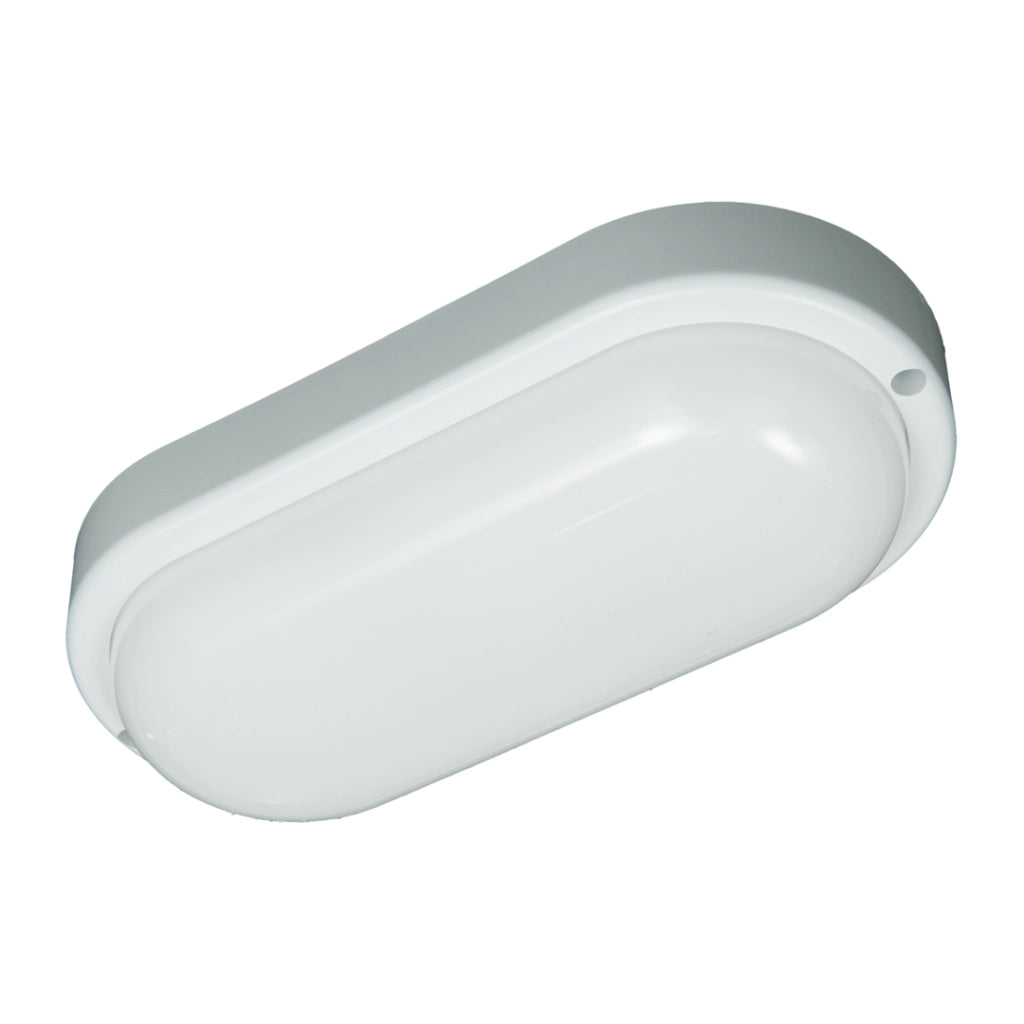 Plafoniera LED ovale bianca 8W 4000K IP64 Davo Eko-Light