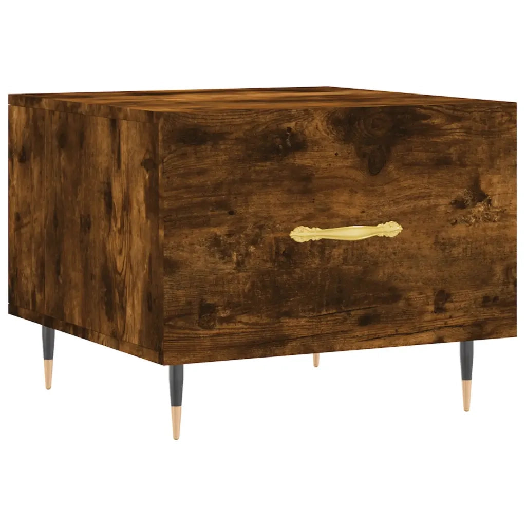 2 pz Tavolini salotto | Tavolino da caff¨¨ | Tavolino da Soggiorno Rovere Fumo 50x50x40cm Legno Multistrato